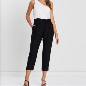 Banana Republic Black & White 1-shoulder jumpsuit